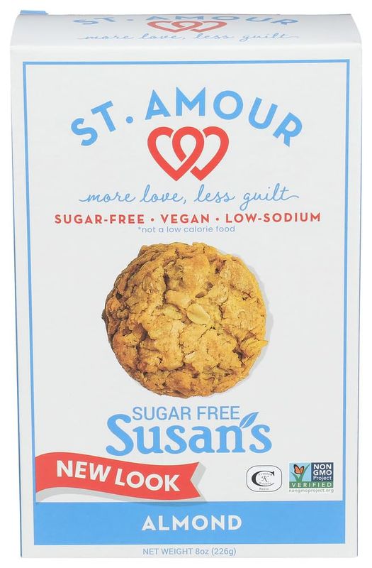 St Amour Susan's Sugar Free Cookie, Almond, 8 Ounce