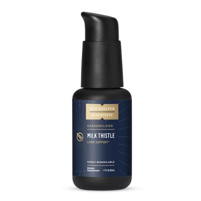 Quicksilver Scientific Nanoemulsified Milk Thistle - Silymarin Liquid with Liposome Delivery System - Immune, Detox Liver Cleanse Support 1.7oz 50ml