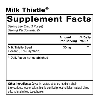Quicksilver Scientific Nanoemulsified Milk Thistle - Silymarin Liquid with Liposome Delivery System - Immune, Detox Liver Cleanse Support 1.7oz 50ml