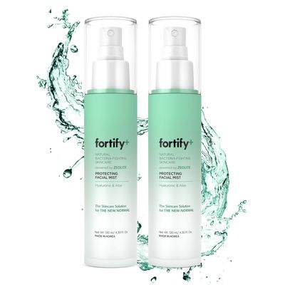 Fortify Skincare 9-in-1 Korean Facial Mist Spray with Hyaluronic Acid &amp; Aloe Vera - Hydrating &amp; Refreshing - Dermatologist Tested - All Skin Types - Clean Beauty - 130ML - 2 Pack