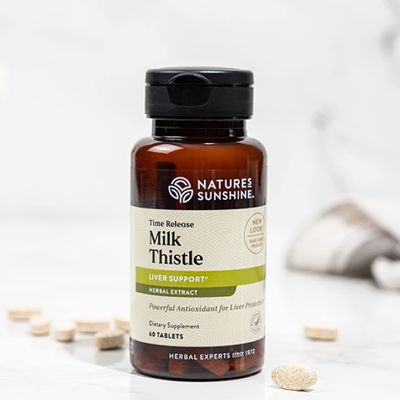 Nature's Sunshine Milk Thistle, 60 Time-Release Tablets Supports The Digestive System, Protects The Liver, and Acts as a Powerful Antioxidant