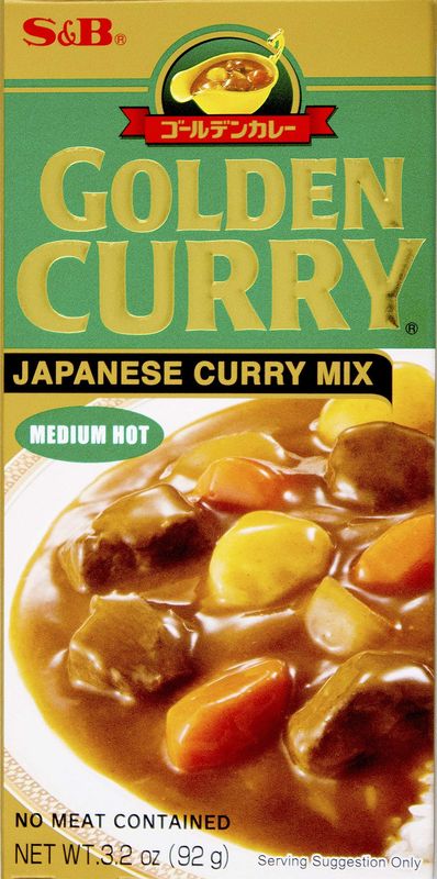 S&amp;B, Golden Curry Japanese curry Mix, Medium Hot, 3.2 oz