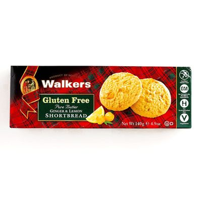 Walkers Shortbread Gluten-Free Ginger and Lemon Shortbread, 4.9 Ounce Pack of 2