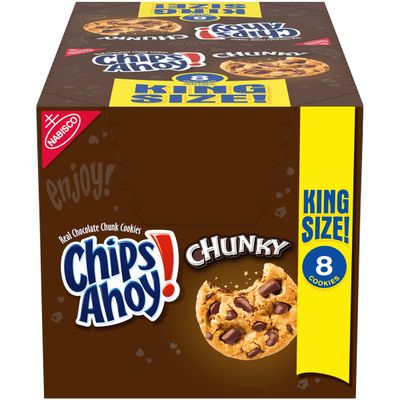 Chips Ahoy! Chunky, King Size, Cookies, 33.2 Ounce Pack of 8