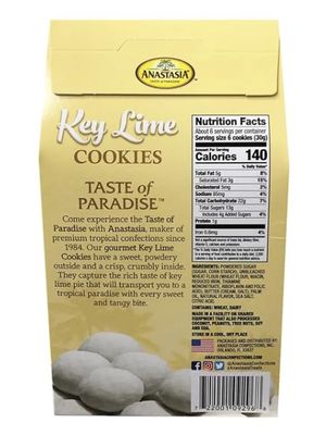 Anastasia All Natural Key Lime Cookie with Sugar Powder 6oz, 2 Pack wending cookies