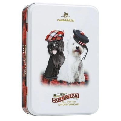 Campbells All Butter Shortbread Cookies Delicious Scottish Assorted Cookies in Westie Tin Gift Pack from Scotland British Soft Biscuits for Coffee or Tea Break 5.29 Oz150 g