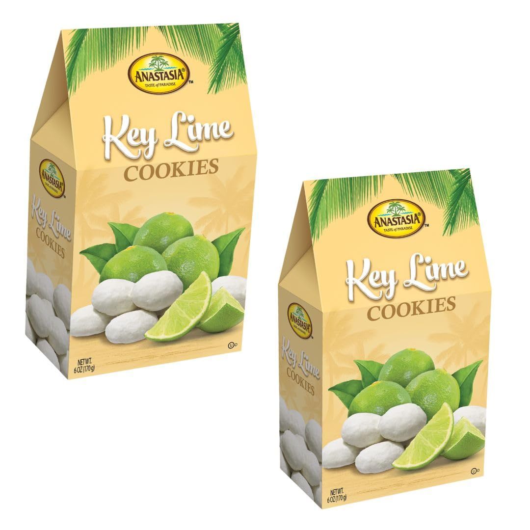 Anastasia All Natural Key Lime Cookie with Sugar Powder 6oz, 2 Pack wending cookies
