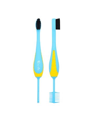 CURLS Styling Tools 3-in-1 Edge Slayer Brush - Smooth and Swoop Flyaways - Define and Design Baby Hairs - For All Curl Types, 1CT