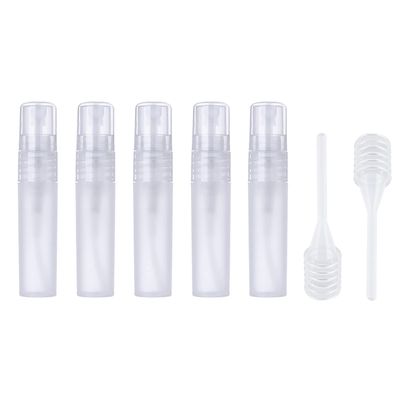 5ml Refillable Travel Spray Bottle Frosted Slim Body Perfume Atomizer Pocket Mini Fine Mist Spritzer Bottle Empty Liquid Pump Spray bottle for Sanitizer Hair Face Makeup Home Cleaning Plant w Fillers