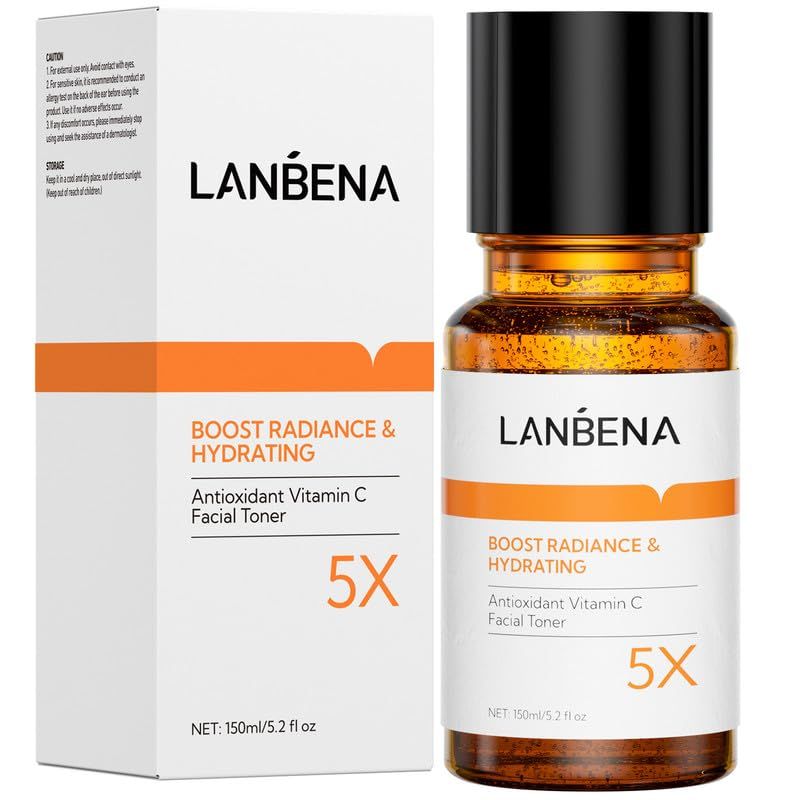 Toner for Face, LANEBNA Glow Recipe Toner, Gentle Face Toner &amp; Pore Minimizer with Vitamin C, Niacinamide for Hydrated, Supple Skin - Vegan, Alcohol Free