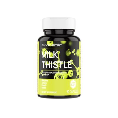 OxyEnergy Silymarin Milk Thistle 300mg Extract with Vitamin C, Inositol &amp; Pueraria, Liver Detox &amp; Repair Support, Antioxidant Support,90 Capsules, Cardo Mariano para el Higado