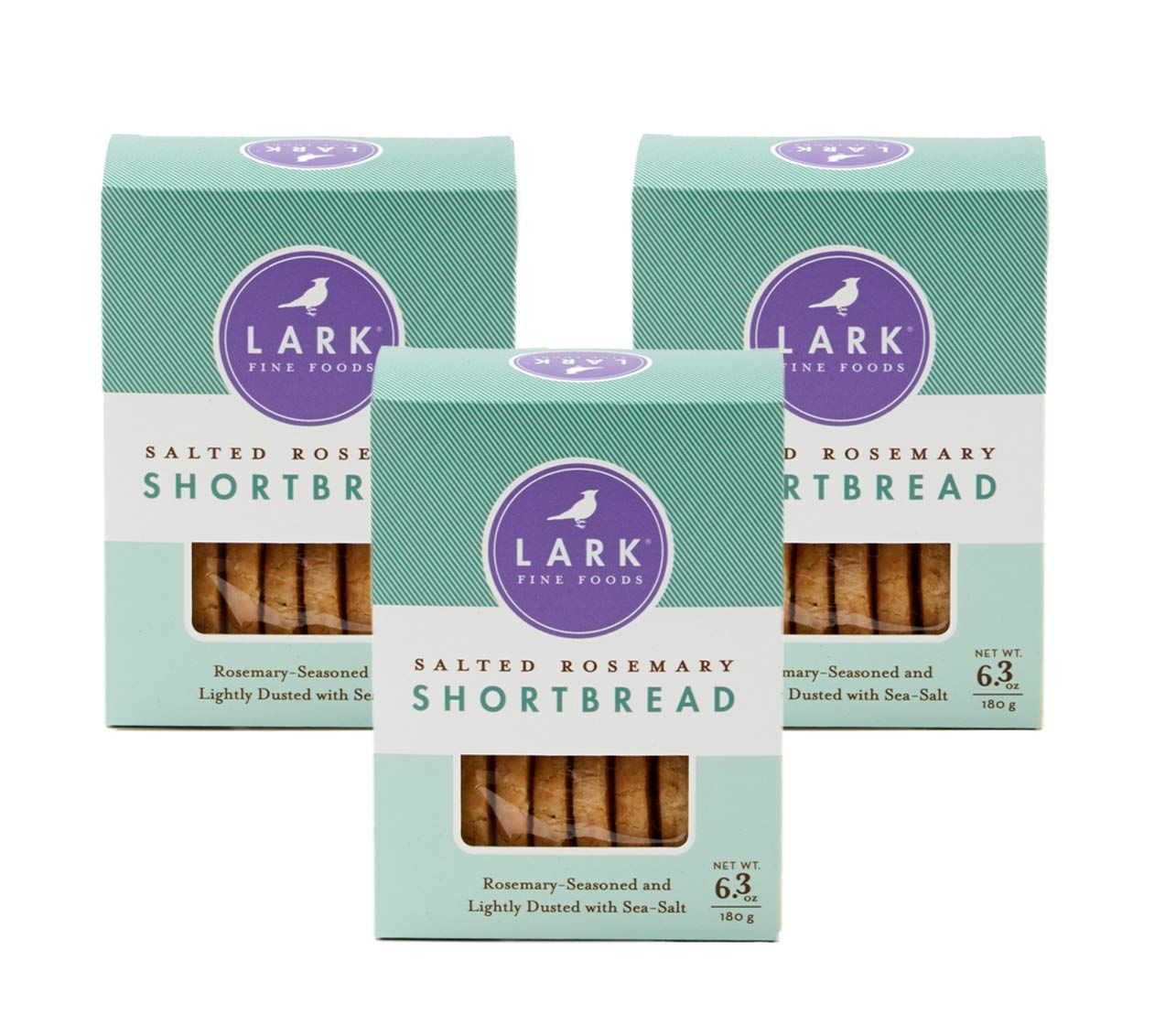 Salted Rosemary Shortbread Cookies by Lark Fine Foods - Pack of 3