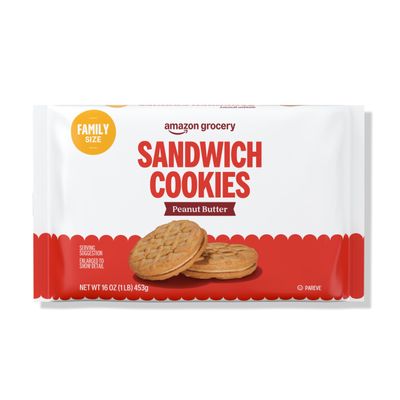 Amazon Grocery, Peanut Butter Sandwich Cookies, 1 Lb Previously Happy Belly, Packaging May Vary