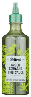 Roland Foods Green Sriracha Chili Sauce 17 Oz Bottle, Pack of 1