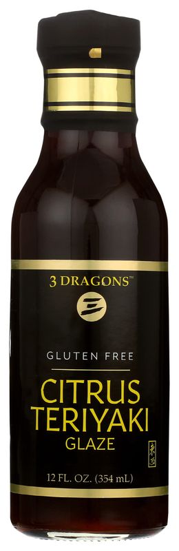 3 Dragons Citrus Teriyaki Glaze Sauce, Gluten Free, 12 Fluid Ounces Pack Of 6