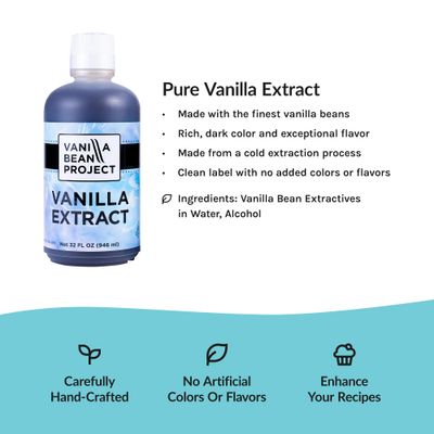 Pure Vanilla Extract Cooking and Baking Necessity Vanilla Bean Project 4 Ounce