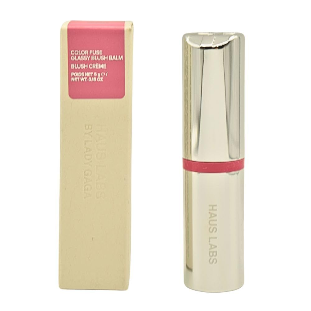 Haus Labs Color Fuse Longwear Hydrating Glassy Lip Cheek Blush Balm Stick - Glassy Rosette