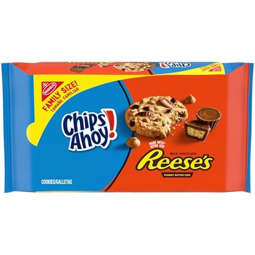 CHIPS AHOY! Reeses Peanut Butter Cup Chocolate Chip Cookies, Family Size, 14.25 oz