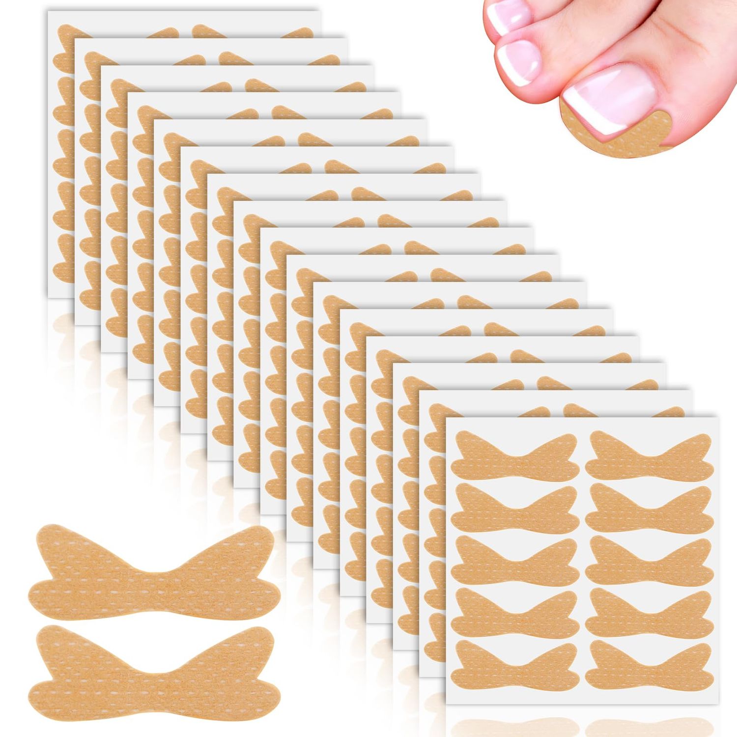 Ingrown Toenail Treatment Strips, 180 Pcs Breathable Ingrown Toenail Corrector Patches, Professional Pedicure for Ingrown Toenail, Ingrown Toe Nail Treatment Tape for Ingrown Toenail Remover
