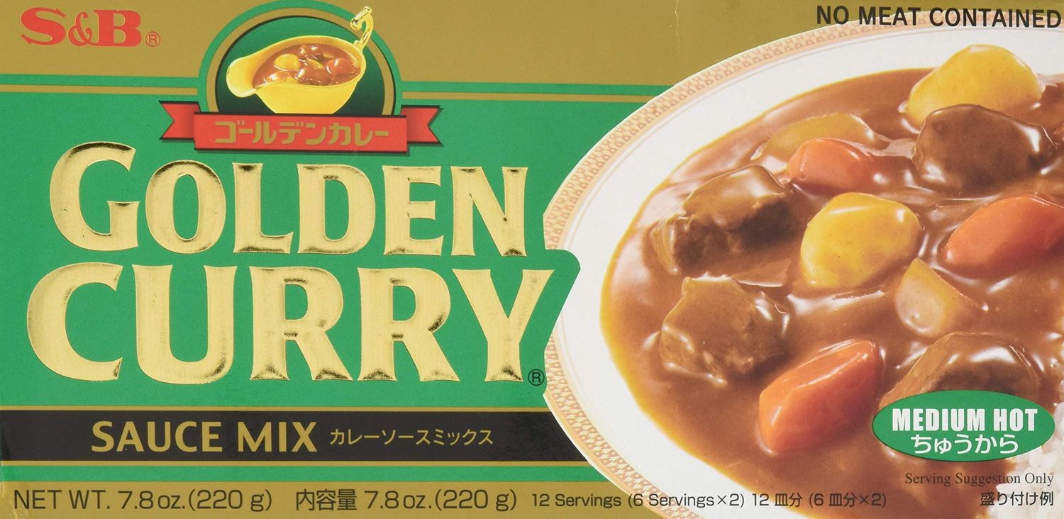 S&amp;B Golden Curry Sauce Mix, Medium Hot, 7.8-Ounce
