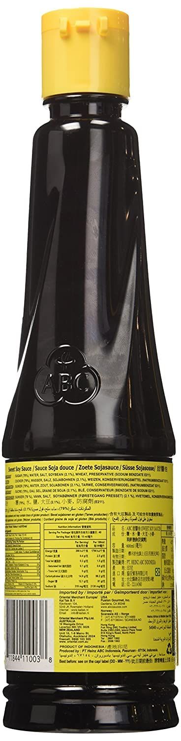 Kecap Manis Sweet Soy Sauce - 600 ml20.2-Ounce by ABC. 6 Pack