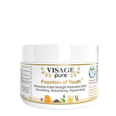 Visage Pure Fountain of Youth - Extra Strength Restorative Melting Balm- Powerful Combination of Retinol, Bakuchiol Oil, and Resveratrol. Immense Nutrition, Intensive Wrinkle Repair, Exceptional Glow