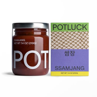 Potluck Market Ssamjang Sauce 7.4OZ Hand Made in Korea Using Traditional Methods. Small Batch, Seasoned Korean Soybean Paste, Vegan &amp; No Added Sugar. Great Korean Sauce for Korean BBQ &amp; Korean Dishes.