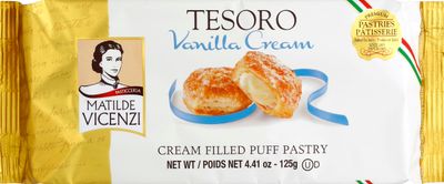 MATILDE VICENZI Vanilla Cream Puff Pastry Cookies, 4.41 OZ