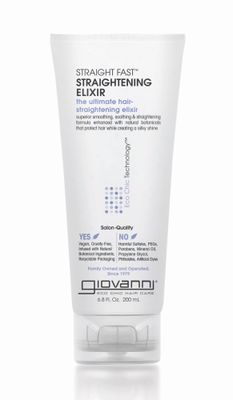 GIOVANNI ECO CHIC Straight Fast Straightening Elixir - Helps Smooth Curls &amp; Straighten Hair, Temporarily Straightens Hair, Heat Protectant, Paraben-Free - Straight Fast Elixir, 6.8 Fl Oz 2 Pack