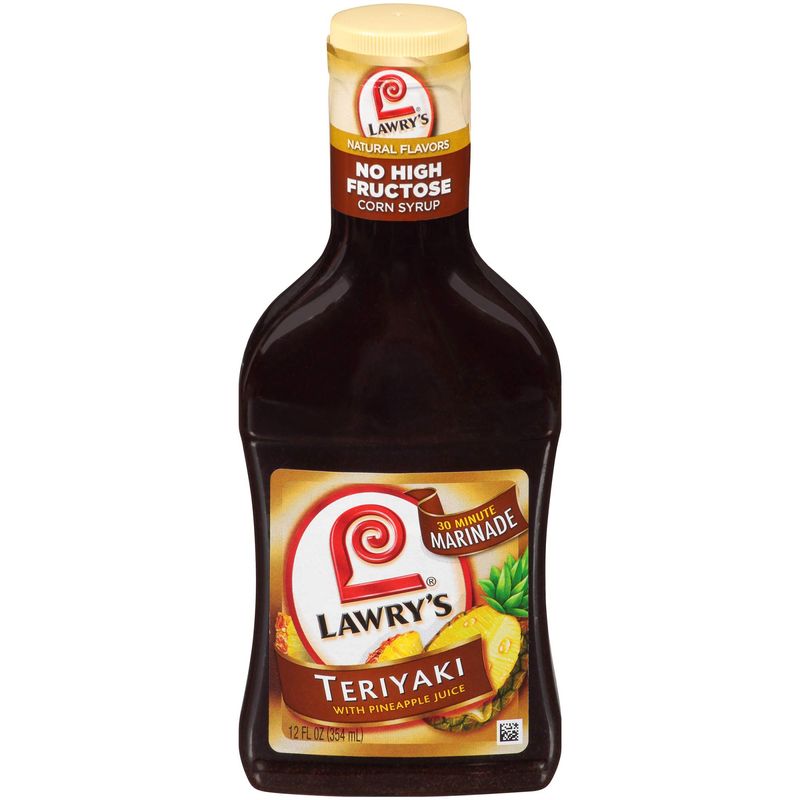 Lawry&#39;s Teriyaki With Pineapple Marinade, 12 fl oz 3 bottles