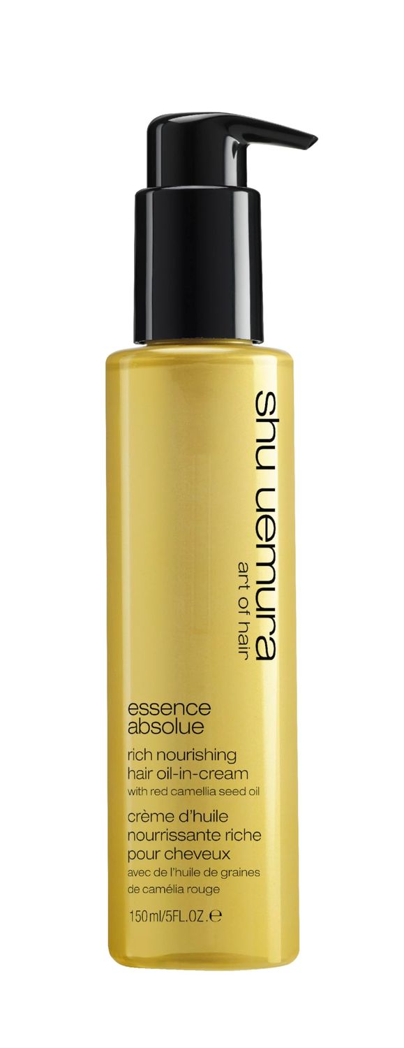 shu uemura art of hair Essence Absolue Nourishing Cream - Protects Against Heat Damage and UV, Hydrates and Smooths, For All Hair Types, 5 Fl Oz