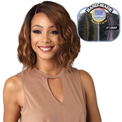 BOBBI BOSS Synthetic Hair Lace Front Wig MLF196 Swiss Lace Marilyn 1B