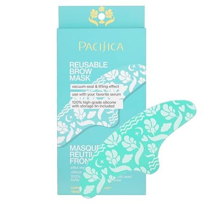 Pacifica Reusable Brow Mask - 100 Silicone Forehead Wrinkle Patch for Brow Lift, Reusable Anti-Wrinkle Pad Smooths Frown Lines, Vegan, Fragrance-Free, Vegan &amp; Cruelty-Free, 1 Piece