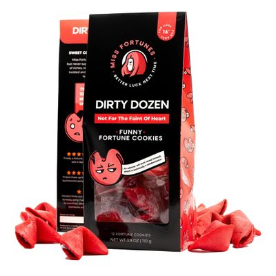 Miss Fortunes, Funny Fortune Cookies, The Dirty Dozen, Show Off Your Questionable Taste Today! Great For Date Night and Bachelorette Parties, Written by Professional Comedy Writers Box of 12 Indivi...