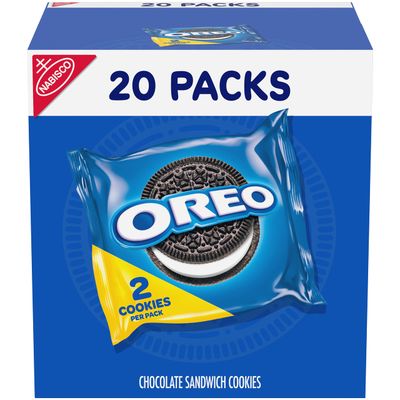 OREO Chocolate Sandwich Cookies, 20 Snack Packs 2 Cookies Per Pack