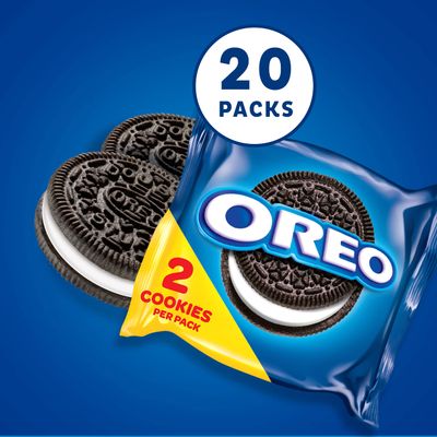 OREO Chocolate Sandwich Cookies, 20 Snack Packs 2 Cookies Per Pack