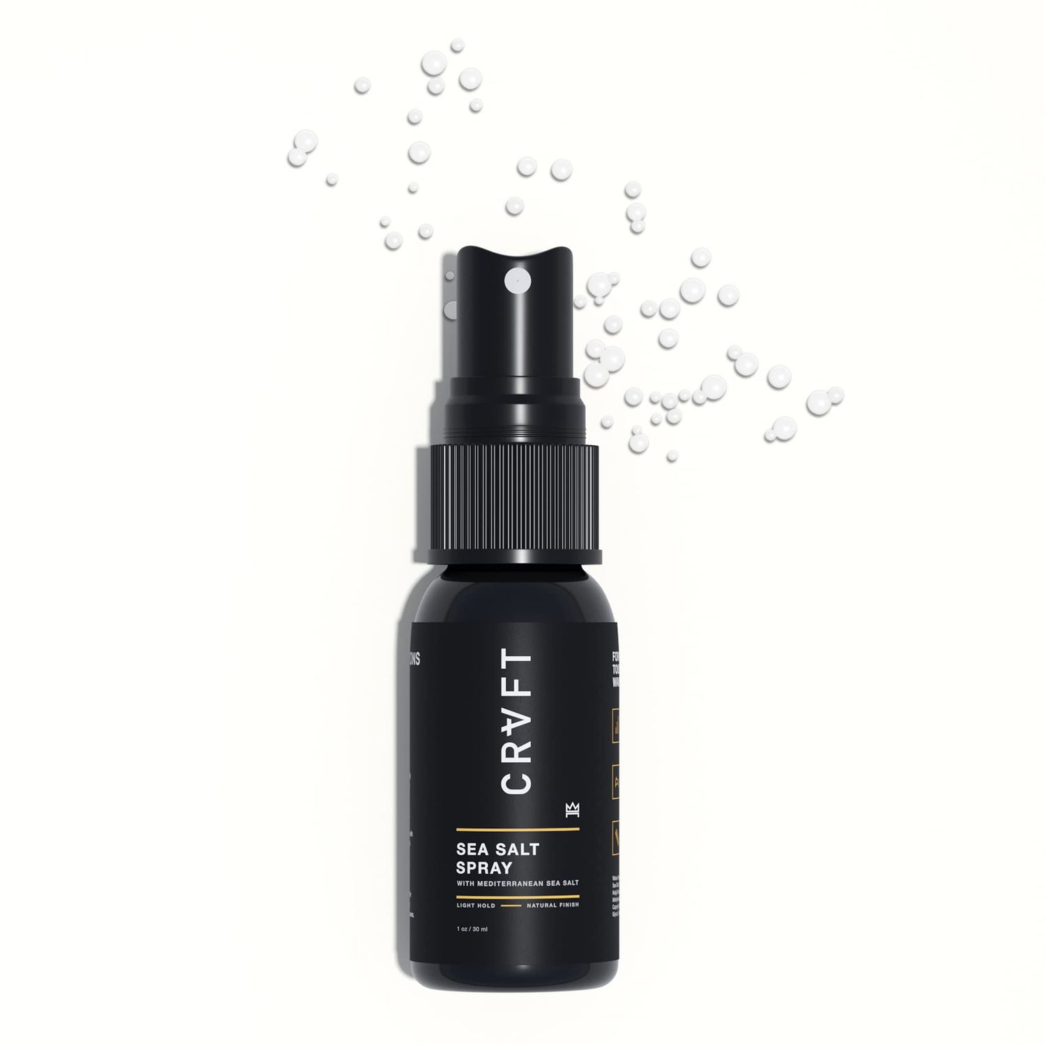 CRVFT Sea Salt Spray 1oz Light HoldNatural Finish Add Volume &amp; Texture Ideal for All Hair Types &amp; Lengths Men&#39;s Texturizing Surf Spray Made in the USA Paraben &amp; Sulfate Free Scented