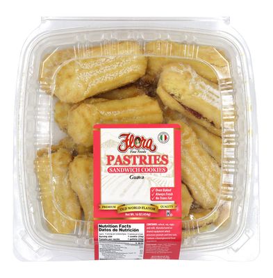 Italian Pastries Guava Sandwich Cookies - Sweet filled with fruit jelly Guava Marmalade Single Box
