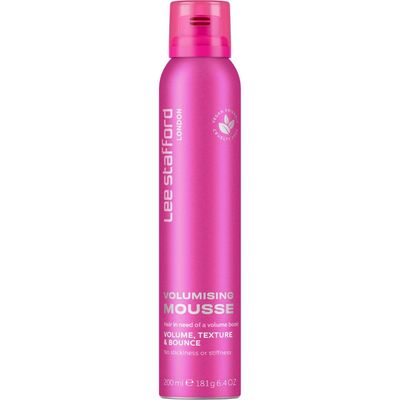 Lee Stafford Volumizing Hair Mousse Styling - Add Volume &amp; Texture to Fine Frizzy Hair, Best Flexible Body Boosting Foam with Strong Hold, Weightless, Thickening, Men &amp; Women, 6.4 Oz