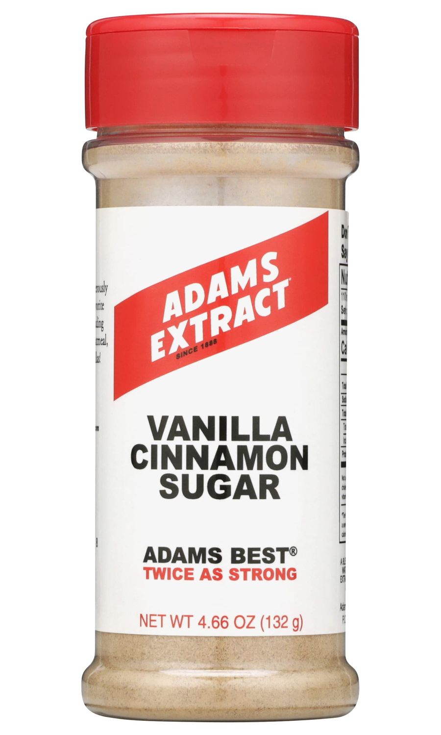 Adams Best Vanilla Cinnamon Sugar, 4.66 OZ Bottle Pack of 1