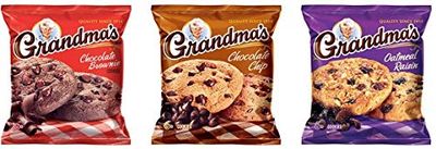 Grandma&#39;s Cookies Variety 2.5 Oz Packages Bundle of 15 Pack Includes : 5 x Chocolate Brownie, 5 x Chocolate Chip, 5 x Oatmeal Raisin 15 Count