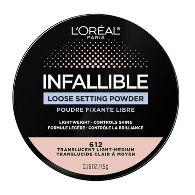 L&#39;Oreal Paris Infallible Tinted Loose Setting Powders, Matte Finish, Lightweight, No White Cast, 2 Shades From Light To Deep, Translucent Medium-deep, 0.28 Oz