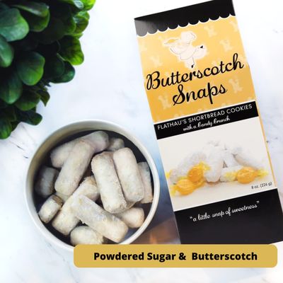 Flathau's Fine Foods Butterscotch Snaps, Shortbread Cookies, Gourmet Snack, 8-Ounce Boxes Pack of 3