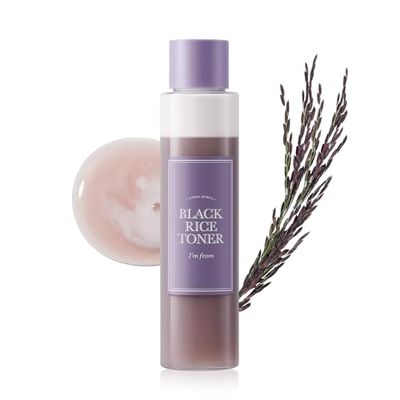 I&#39;m from Black Rice Toner for Oily Skin, Lightweight, Niacinamide, Panthenol, Glass Skin, Fragrance Free, Korean Skin Care, 150ml, 5.07 fl.oz