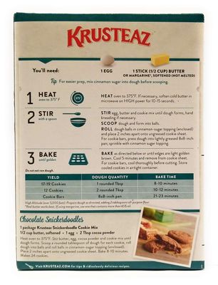 Krusteaz Snickerdoodle Cookie Mix, 17.5-Ounce Boxes Pack of 2