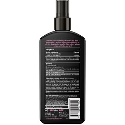 b.tan SPF 7 Tanning Oil Hello Sunshine - Deep Suntan Dry Spray, Best Outdoor Browning Body Mist, Packed with Moisturizing Goji Berry, Pomegranate Acai, Austrailian Brand, 8 Fl Oz