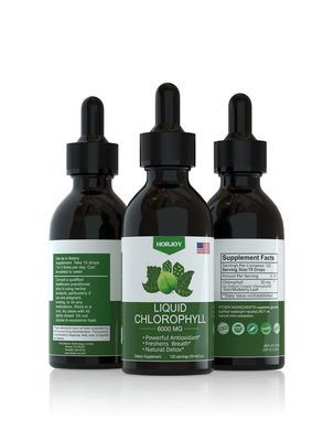 Chlorophyll Liquid Drops - 100 Natural Energy Booster and Immune Support - Internal Deodorant and Detox - Altitude Sickness Relief - Fast Absorption, Vegan &amp; Non-GMO - 120 Servings Pack of 1