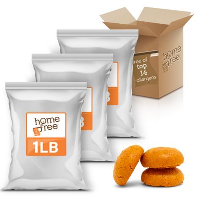 Homefree Treats You Can Trust Organic Ginger Snap Cookies, Gluten Free, Nut Free, 3x 1LB bags