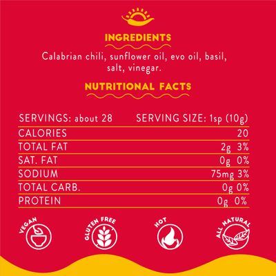 TUTTOCALABRIA Crushed Calabrian Chili Pepper, PasteSpreadSauce, Hot, Savory, Delicious,10 oz, 285g
