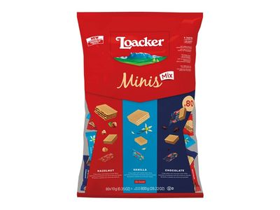 Loacker Minis Crispy Waffers 800g Mix Flavours